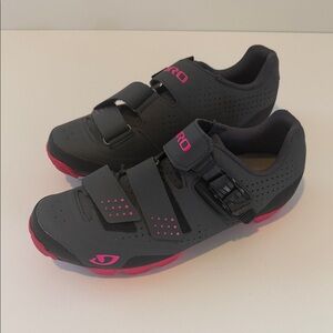 Giro Black and Pink Women's Cycling Shoes